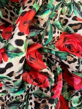 Authentic Top Italian designer silk luxury dress Fabric .
