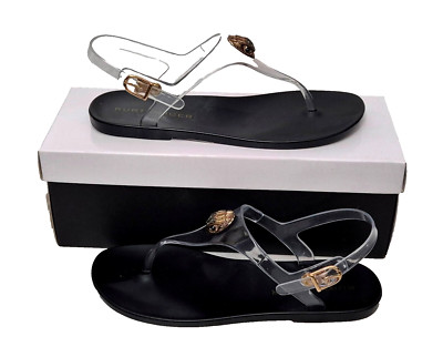 KURT GEIGER Womens Lovely Maddison Sandal Buckle Black Flats EU 36
