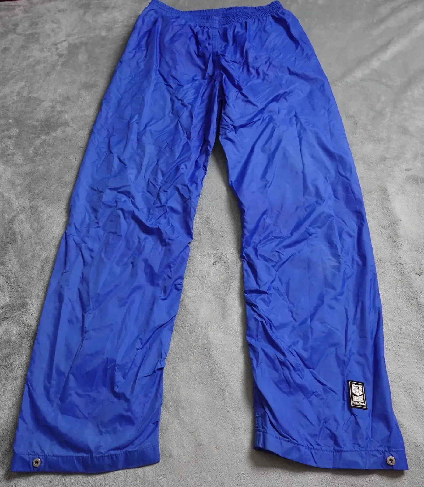 Helly Hansen Waterproof Pants Mens Medium Blue Breathable Elastic Waist Lined