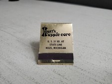 Vintage 1960s MOTT'S APPLE CORE Restaurant Niles Michigan Front Strike Matchbook