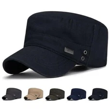 Mens Cap Army Hat Cadet Castro Military Patrol Baseball Cap Hats Adjustable