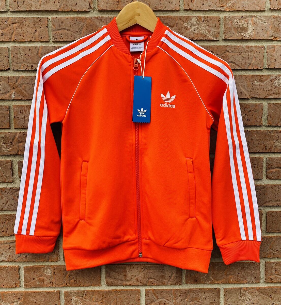 NWT Adidas Originals Superstar Track Jacket Orange Youth NWT Adidas Originals Superstar Track Jacket Orange Youth