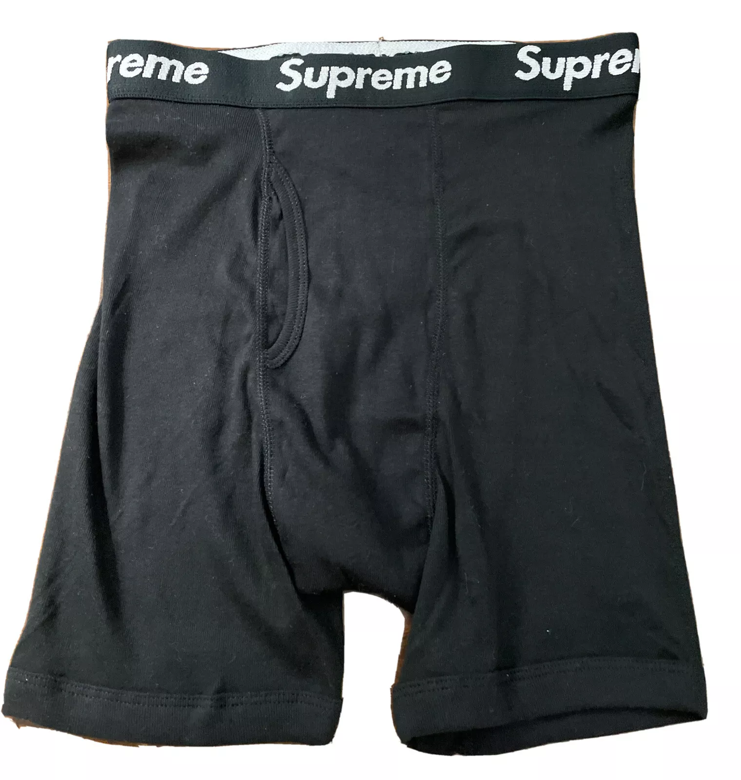 SLIPS BOXER SUPREME/HANES/NOIR/SIMPLE (UN BOXER) TAILLE MOYENNE/AUTHENTIQUE