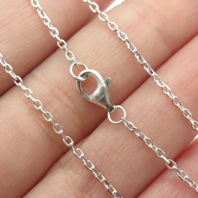 925 Sterling Silver Cable Chain Necklace 18
