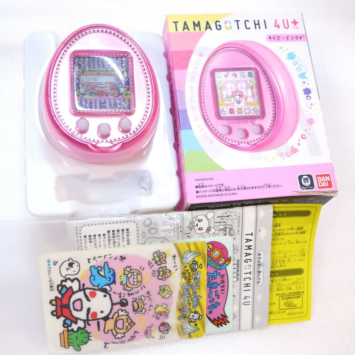 Tamagotchi 4U＋ Plus Baby Pink Bandai Virtual Pet Giga Pets