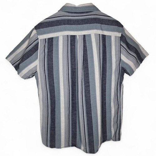 Katin Striped Button Up Shirt Men's Preppy Surfer Summer Patch Pocket Sporty M - Picture 2 of 7