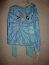 C & C California Kids Toddler Girl Size 4T Sweater Pants Set Tie Dye Blue  (AC)