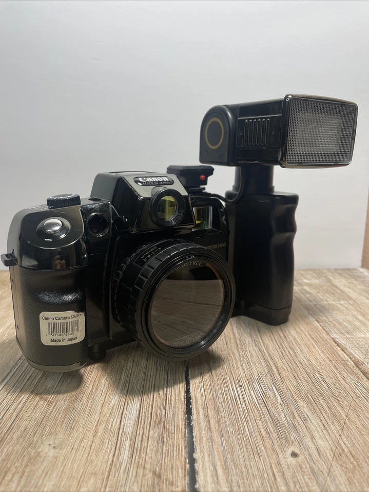 Canon 35mm Film Camera DL-9000 W/ Flash Red Eye Untested F=1:6.3 50mm Lense - Image 3 of 4