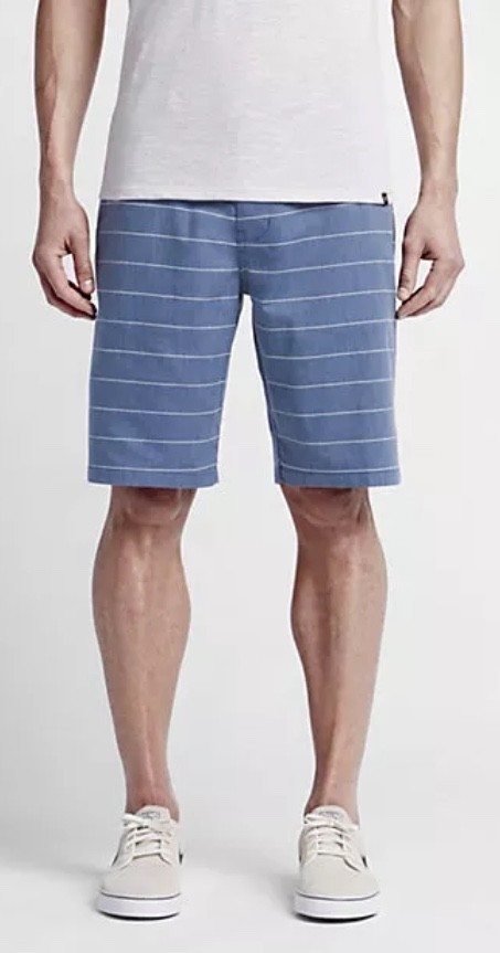 Short De Marche Homme Hurley Dri-FIT Porter 21 - Rayé - Taille 30/32 - Matière Respirante Nike - Neuf Avec Étiquette