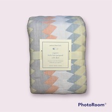 Pottery Barn Baby Kids Organic Little Lion Jacquard Crib Skirt 16in Drop Nursery