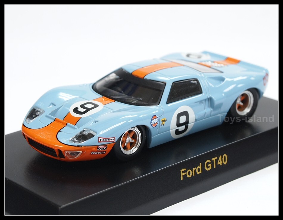 KYOSHO USA SPORTS CAR MINICAR COLLECTION 2 Ford GT40 #9 1/64 New A