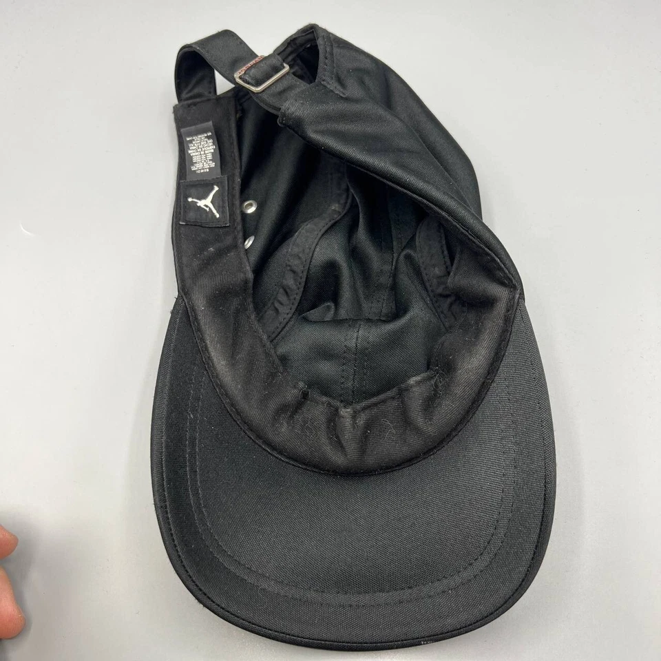 Chapéu Air Jordan masculino preto 5 painéis alça jumpman tampa traseira - Imagem 4 de 4