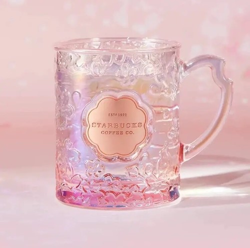 Starbucks Tassen Pink Sakura Cherry Blossom Bronze Medal 12oz Glas Tasse Kaffeebecher