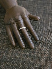 VINTAGE STERLING SILVER WEDDING BAND RING SIZE 7 3MM WIDE