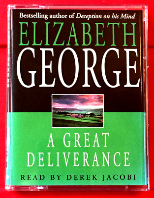 Elizabeth George A Great Deliverance Inspector Lynley 2-Tape Audio Derek Jacobi