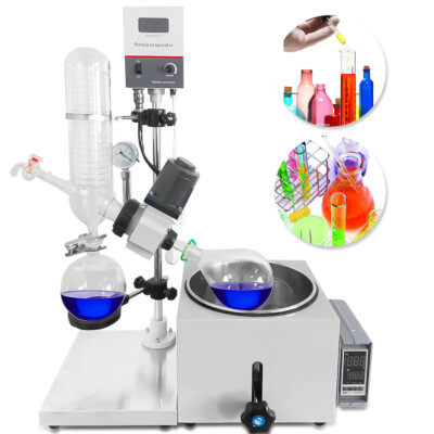 2L Manual Lifting Diagonal Horizontal Condenser Lab Rotary Evaporator Rotavapor