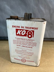 KO-8 Engine Oil Treatment Metal Can 50-60's Gas Station Display ONE GALLON Vtg