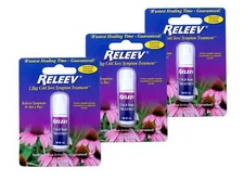 3 Pack - RELEEV 1-Day Cold Sore Symptom Treatment 1 mL (.034 oz)