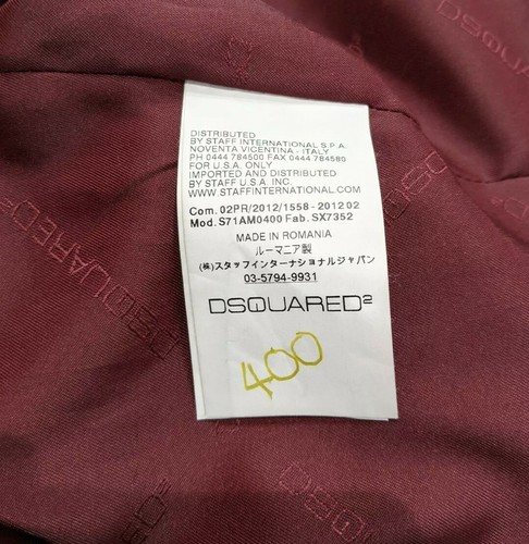 Dsquared2 Mens Pure Pelle Leather Biker Jacket Bomber IT 46 UK 36 RRP £1875 - Picture 11 of 12