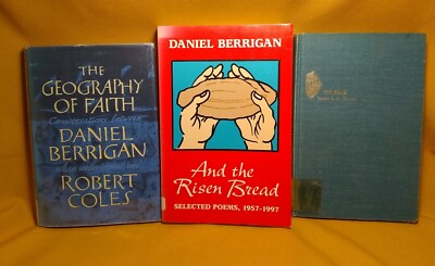 3 book lot Daniel Berrigan Risen Bread The Bride Geography of Faith Religious