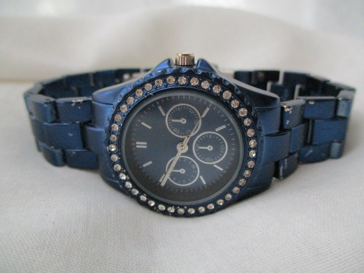 accutime rhinestones genuine leather watch Accutime Rhinestone Watches for Women | Mercari main image 3