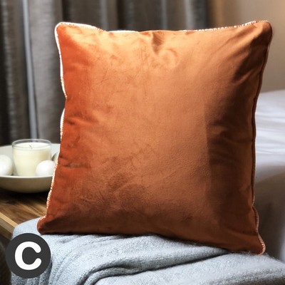 rust velvet pillow