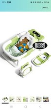 Baby Foldable Bathtub with Thermometer for Newborn to Toddler, Green