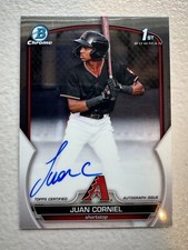 JUAN CORNIEL 2023 BOWMAN CHROME 1ST AUTOGRAPH BASE AUTO CPA-JCL DIAMONDBACKS