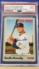 Ronaldo Hernandez - 2019 Topps Heritage Minor League Real One Autograph  PSA 9  