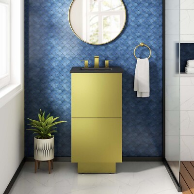 Modway Quantum 18'' Bathroom Vanity in Black Gold