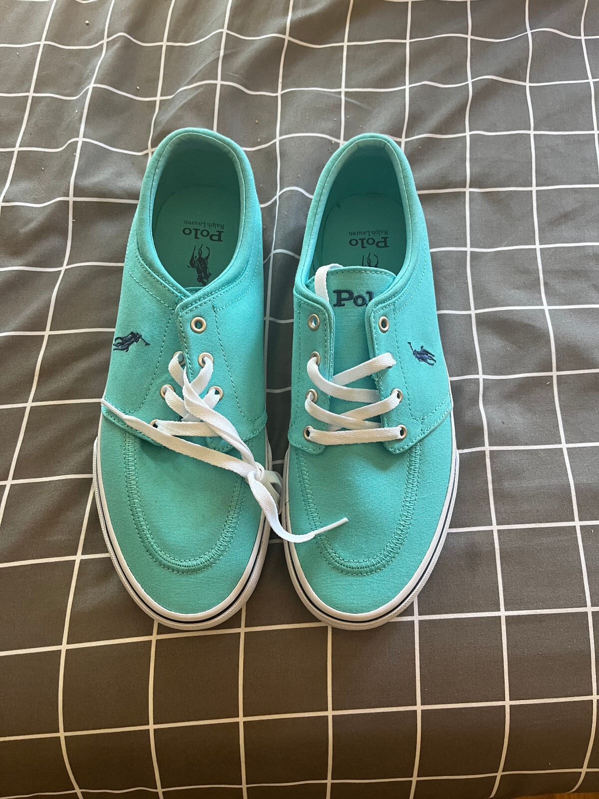 Scarpe da sneaker POLO RALPH LAUREN Keaton Pony Faxon X tela blu acqua taglia