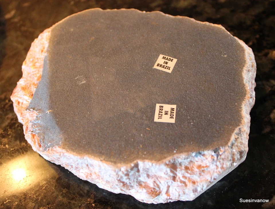 Candelabro Coral Ágata Luz de Té 1" Grueso Granito Roca Brasil 5x4 Decorador a Foto 2 de 2