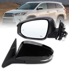 Left Driver Side Mirror Compatible With 2014-2019 Toyota Highlander With Manu...