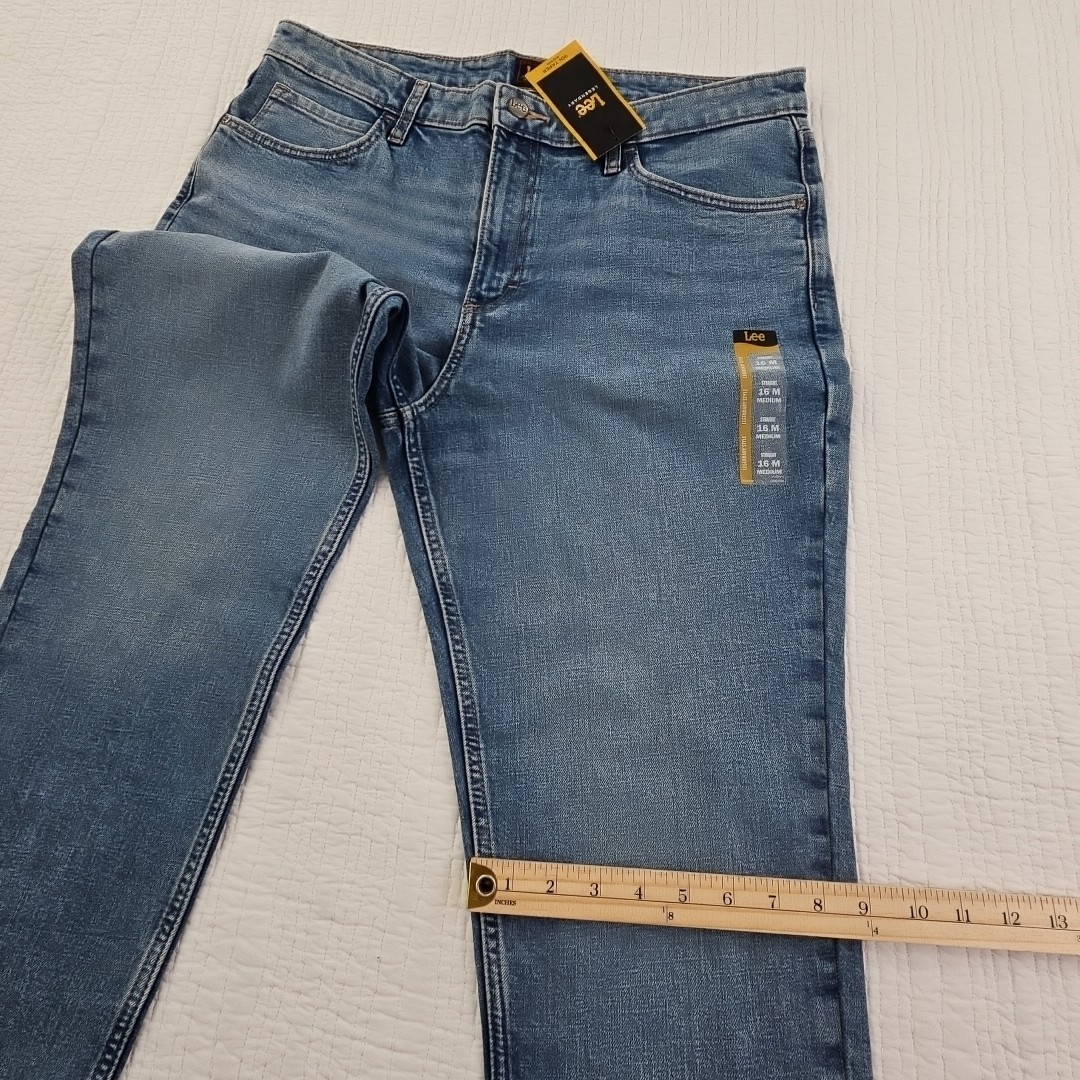 Lee Legendary Jeans Women's 16 (36x28) Med Wash 90's Taper Mid Rise NEW Stretch thumbnail 14