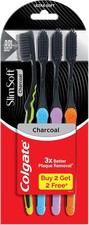 Colgate Slim Soft Charcoal Toothbrush Buy 2 2 Count Pack of 1 , Multicolor