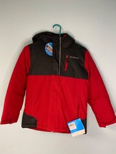 Columbia Boys 10 12 Red Black NWT Winter Ski Coat Snow Hawk Jacket Thermal Water