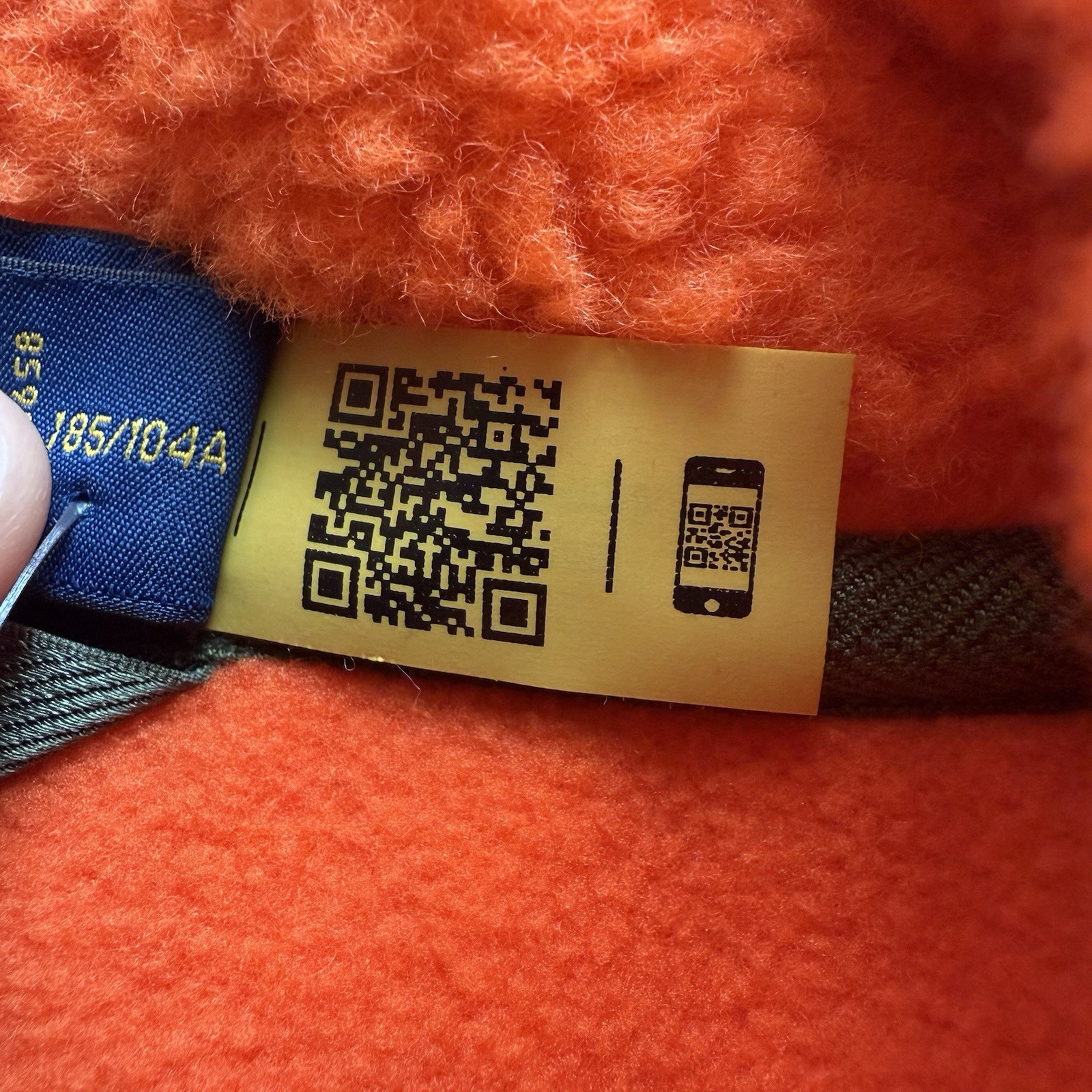 Polo Ralph Lauren Bonded Pile Fleece Jacket Sailing Voyager Orange /Green Sz XL