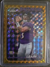 2024 TOPPS CHROME DEVIN LEARY GEOMETRIC GOLD REFRACTOR RC #/50 WILDCATS RAVENS