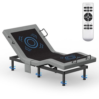 Used Adjustable Bed Frame Power Base with Massage Wireless Remote Twin XL Size