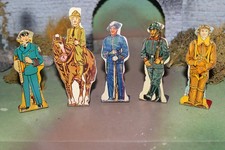 RARE MARX SOLDIERS OF FORTUNE LOT OF 5 TARGET ARMY FIGURES CIRCA 1930-40  5 