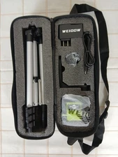Weiddw Laser Level 2 Cross Line Rechargeable Charger Tripod Case Tested Working