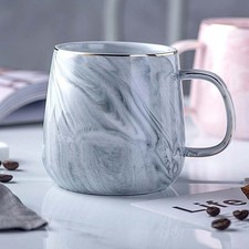 400ml Ceramic Coffee Cup Nordic Style Marble Pattern Creative Teacup Couple Cup