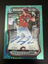 2026 Bowman Chrome Mason Neville Aqua Mojo Refractor Auto /125 Reds Prospect