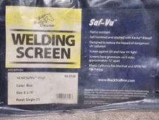 Black Stallion Welding Screen 6'x10' 14mil SafVu BLUE Vinyl 64-3150