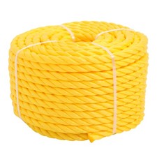 3 Stranded Braided Rope 1/2in 100ft for Boats, Dock, Marine Rope Orange Yellow