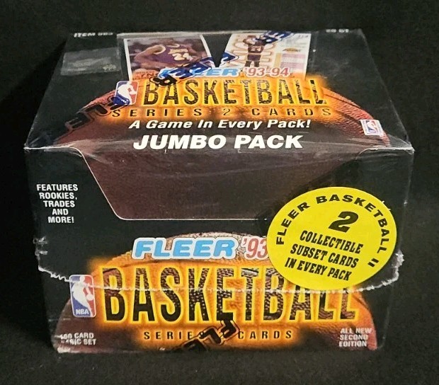 1993-94 Fleer Basketball Series 2 Extremely Rare Factory Sealed Jumbo Box!