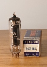 Vintage NOS Tung-Sol 50EH5 Radio Audio Amplifier Black Plate Vacuum Tube