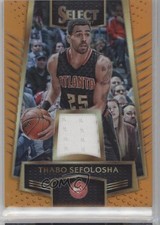 2016-17 Panini Select Select Swatches Orange Prizm /60 Thabo Sefolosha #12 0s3