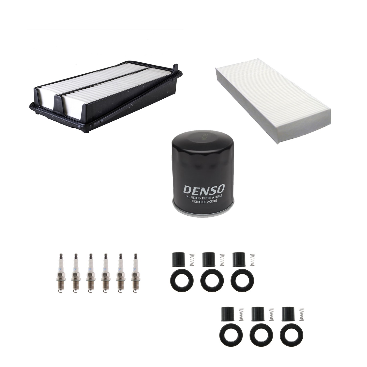 Denso Tune Up Kit NGK 6 Spark Plugs  Boots Kit for Honda Accord EX LX 3.0L V6