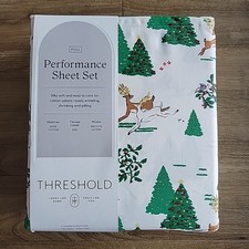 Full 400 Thread Count Holiday Performance Sheet Set Winter Scene - Threshold